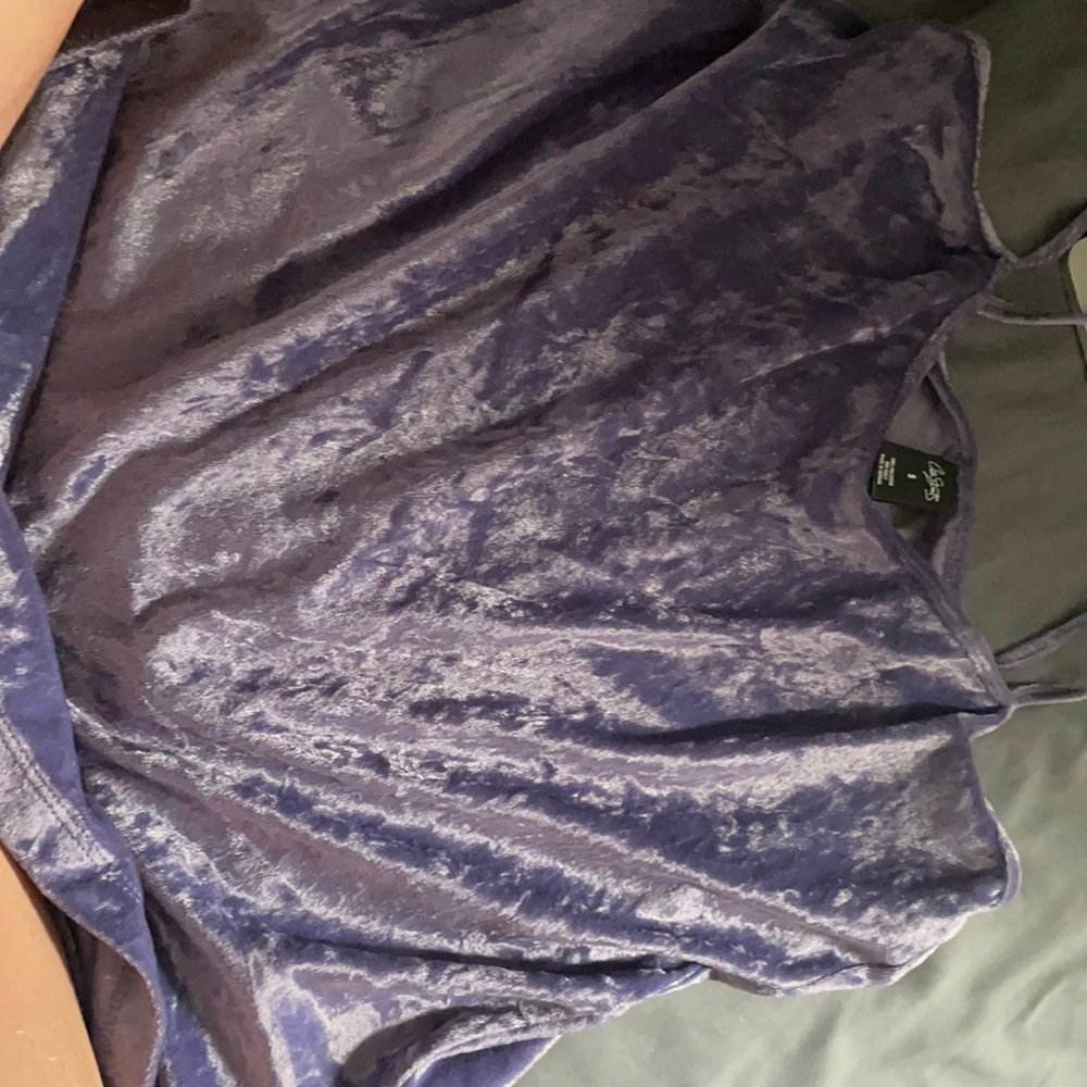 Purple velvet tank top